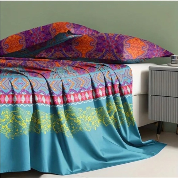 Bohemian Twin Size Flat Sheet (No Pillow Cases) - Picture 3 of 6